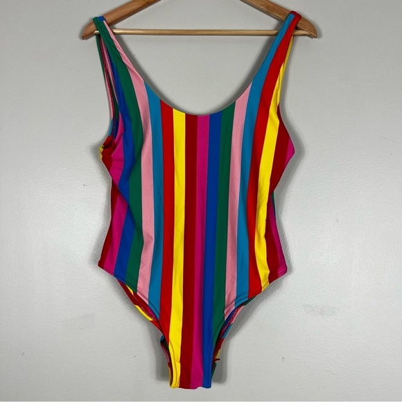 Show Me Your Mumu Topanga Tank Multicolor Striped One-Piece Swimsuit - Picture 2 of 5